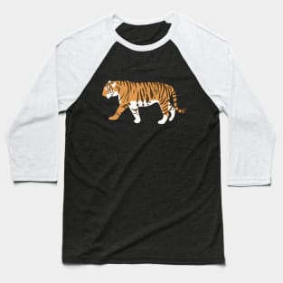 Modern Minimalist Tiger Block Colors Baseball T-Shirt